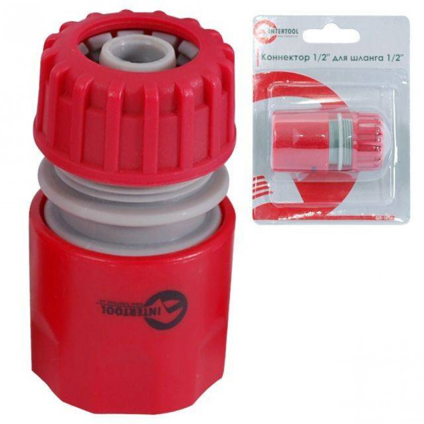 Конектор 1/2" для шланга 1/2" INTERTOOL GE-1016-GE-1016