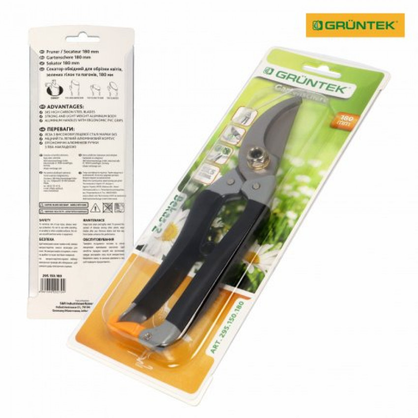 Секатор GRUNTEK Bekas-2 180мм d18мм-295150180