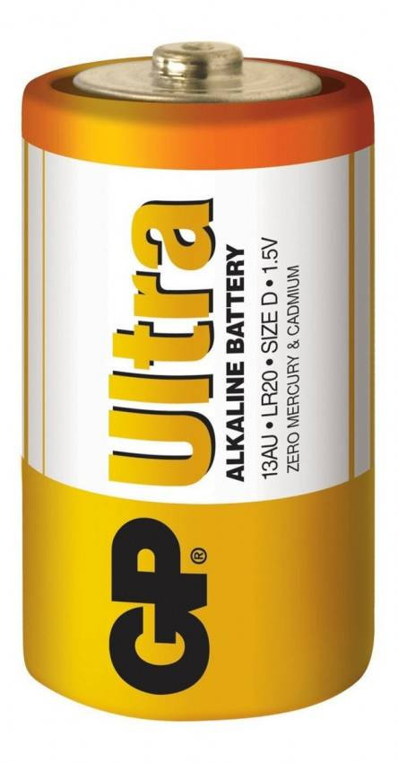 Батарейка GP ULTRA ALKALINE 1.5V 13AU-S2, LR20, D-GP13AUEB-2S2
