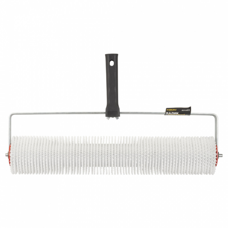 Валик голчастий аераційний для наливної підлоги 80×400мм з ручкою (рамкоподібна) біла голка SIGMA (8313611)-8313611
