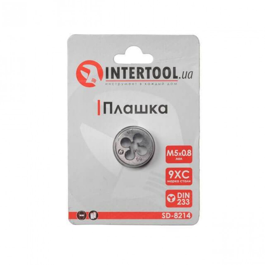 Плашка M5x0,8 мм INTERTOOL SD-8214-SD-8214