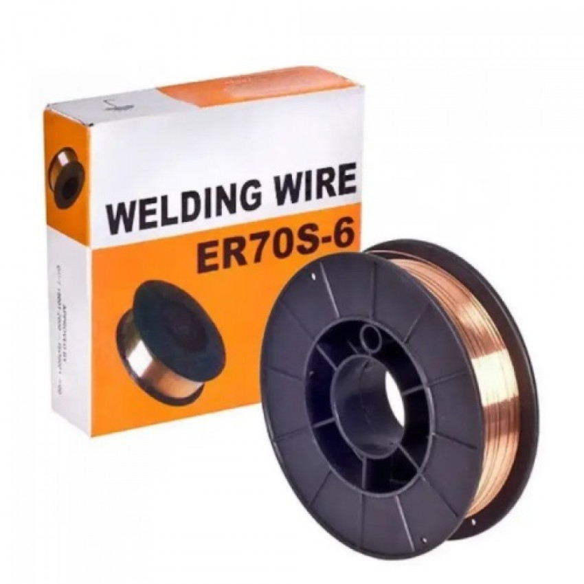 Дріт зварювальний мідний/полірований 0,8 мм 3.8 кг Welding Wire (4 кг з котушкою)-ER70S-6(1)
