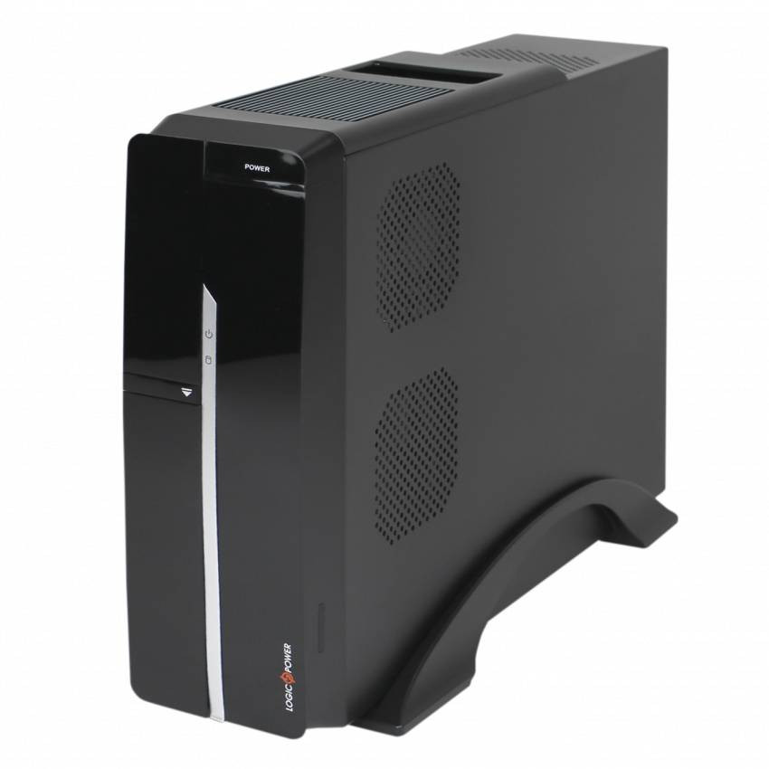 Корпус LP S608 BK 400W Slim 2xUSB 2.0-