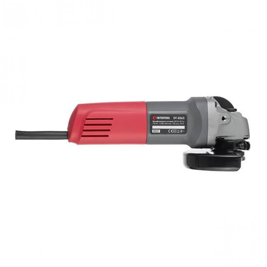 Шліфмашина кутова 750 Вт, 11000 об/хв,125 мм INTERTOOL DT-0263-DT-0263