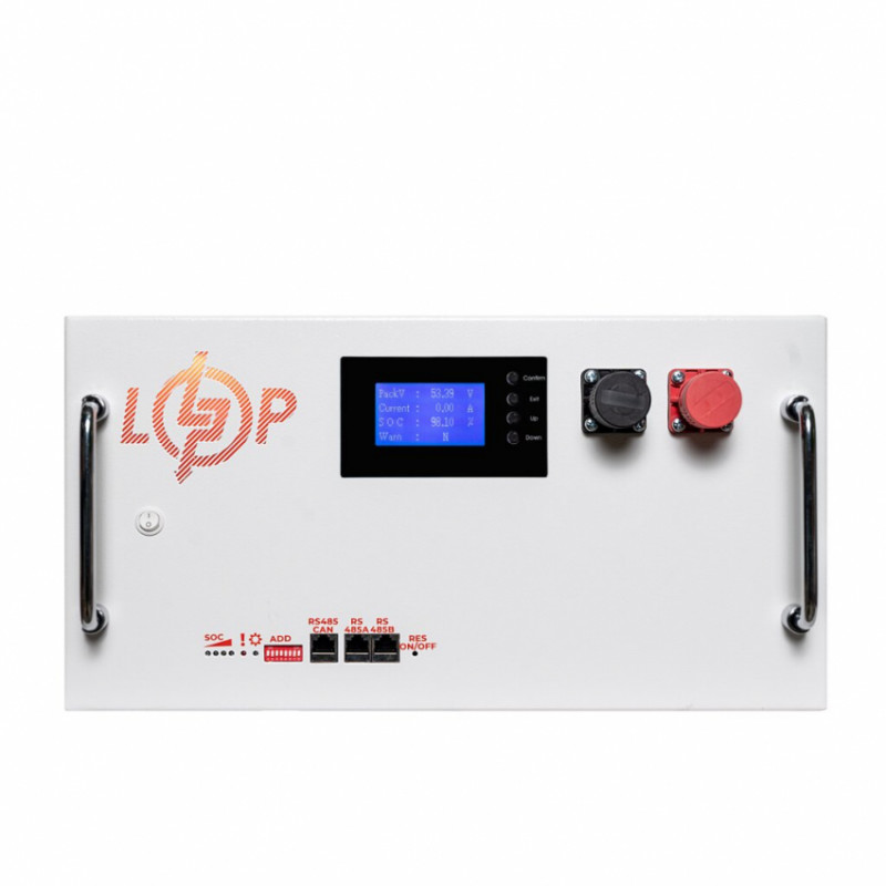 Акумулятор LP LiFePO4 51,2V - 315 Ah (16128Wh) (BMS SP 200A/100А) RM RS485/CAN LCD WH-