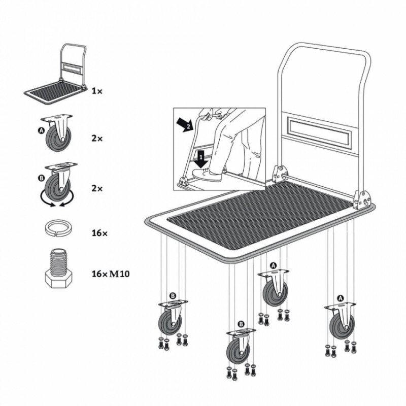 Візок-платформа вантажний STANLEY SXWT-PC528-SXWT-PC528