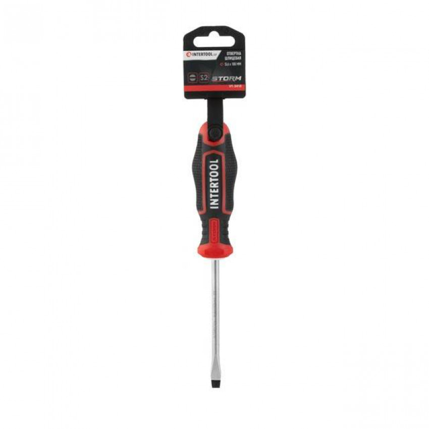 Викрутка SL6.0*100 мм, S2, STORM INTERTOOL VT-3410-VT-3410