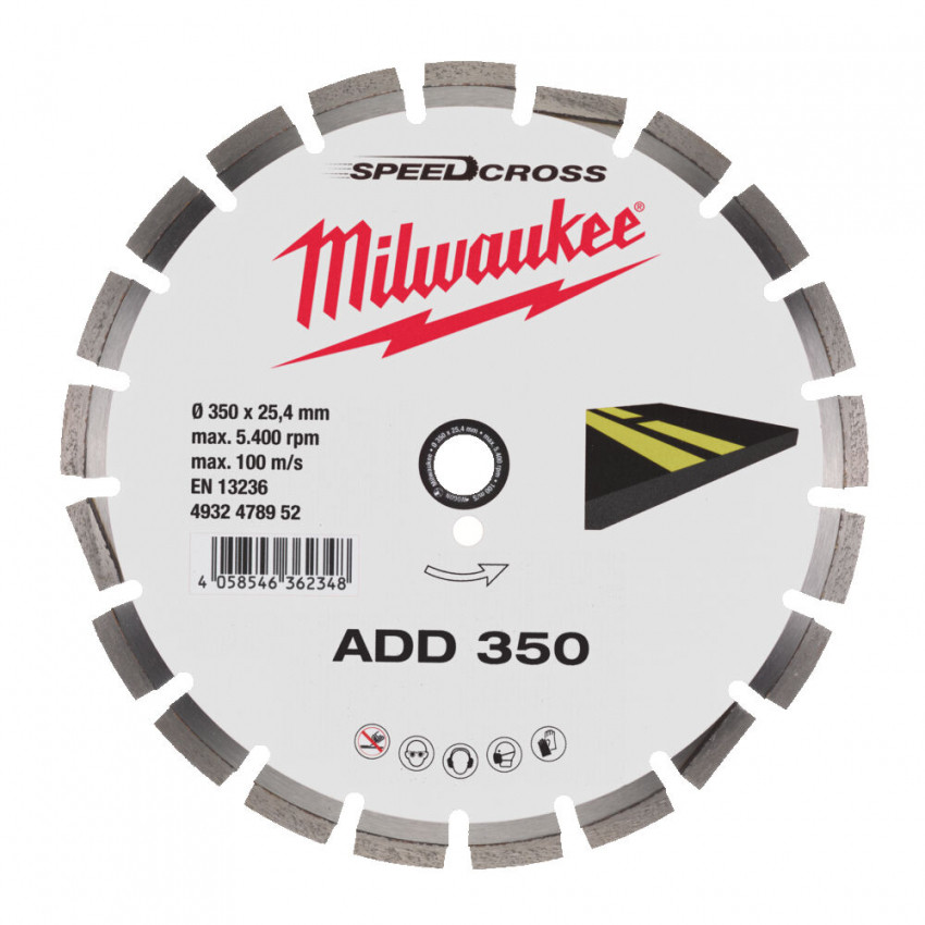 Алмазний диск ADD 350 для асфальту MILWAUKEE-4932478952