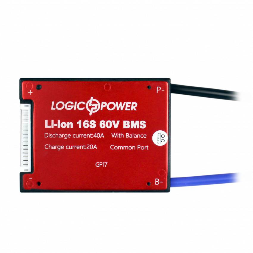 BMS плата LP Li-ion 60V 16S Dis 40A Ch 20A-