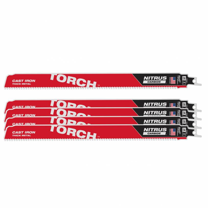 Полотно для шаб. пили TORCH CARBIDE NITRUS MILWAUKEE, 300мм / крок зуба 3,6мм, (5шт), (метал) 1-48005563