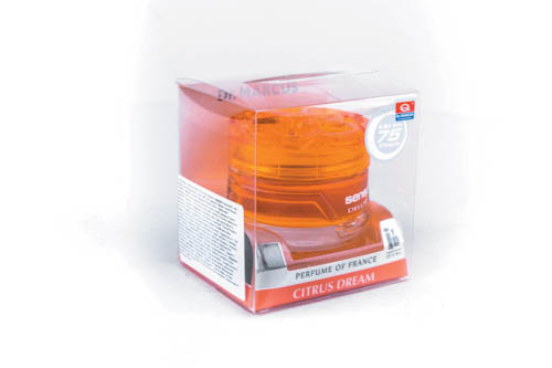 Ароматизатор SENSO DELUXE цитрус (Citrus Dream) банка з гелем (під сидіння)-029680
