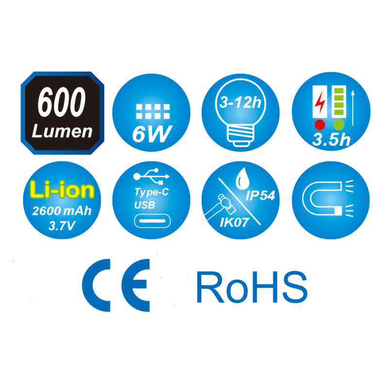 Ліхтар світлодіодний 600 люм-9TA271
