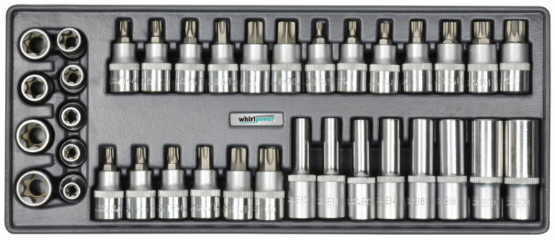 Набір головок зі вставкою Torx, Spline 1/2" 36од ложемент-AN-SK54