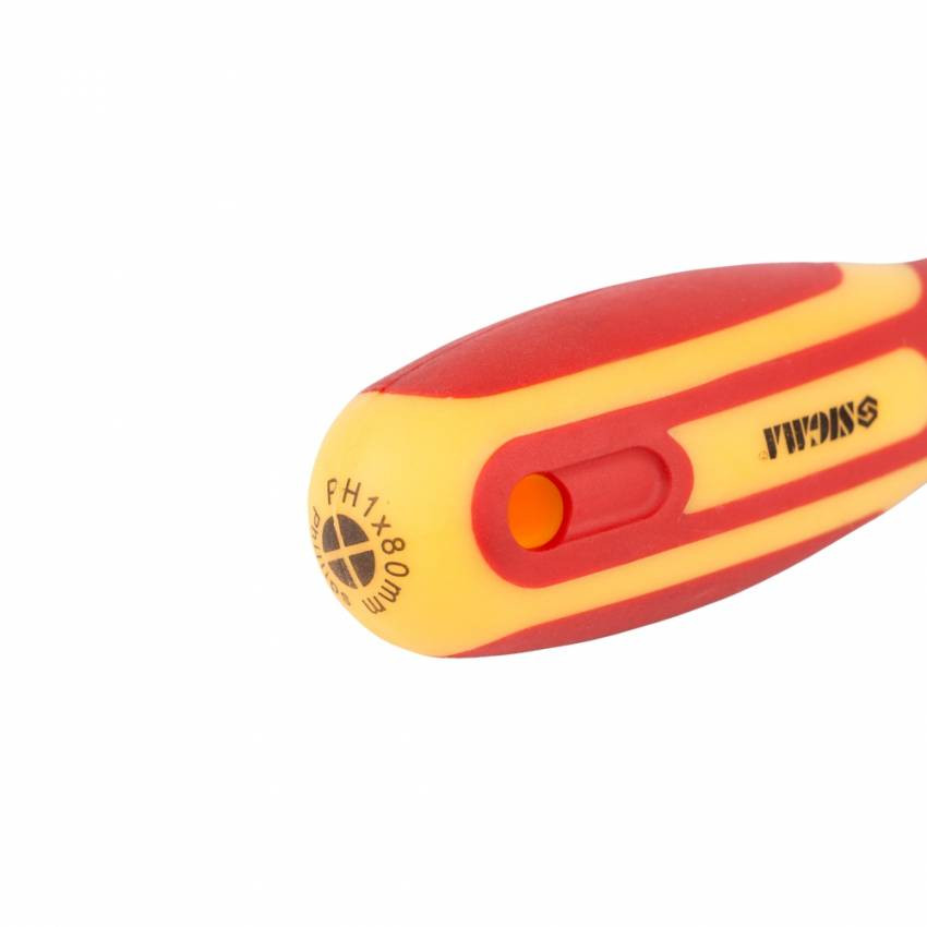 Викрутка діелектрична хрестова PH1x80мм 1000В CrV Sigma (4008141)-4008141