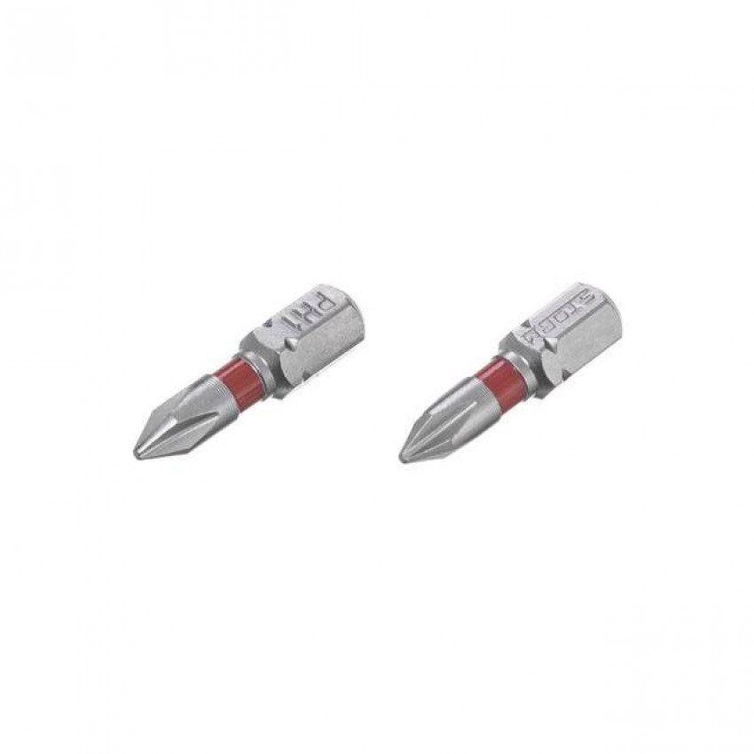 Комплект отверточних насадок PH1 1/4 "* 25мм, S2, уп. 2 од., STORM INTERTOOL VT-0217-VT-0217