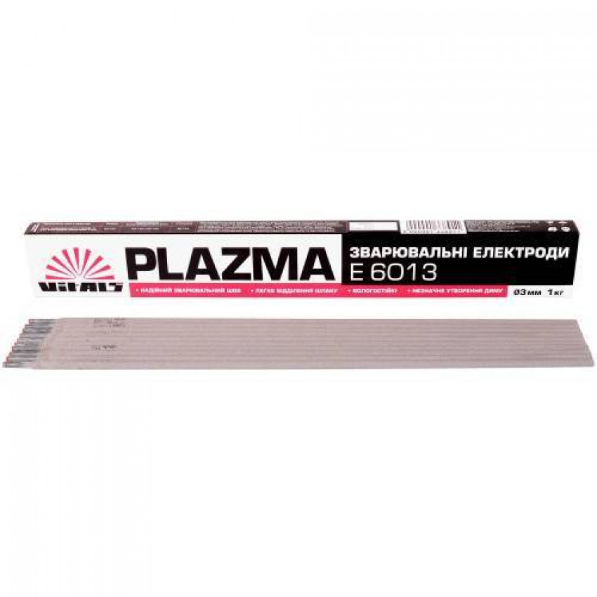 Електроди зварювальні Vitals Plazma E6013 d 2мм, X 1кг-186220