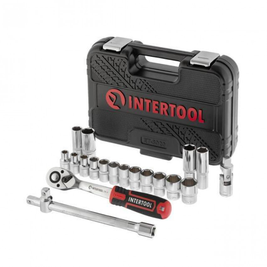 Набір інструментів 20 од., STORM, 1/2", Cr-V INTERTOOL ET-8020-ET-8020
