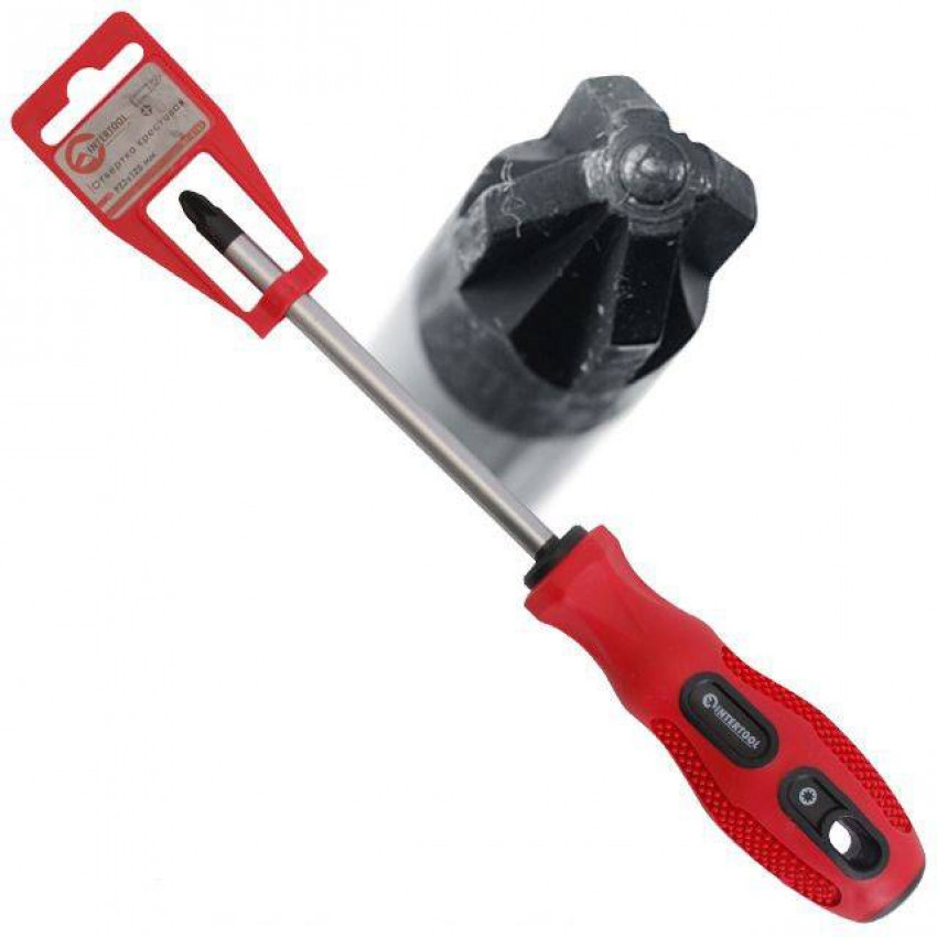 Викрутка хрестова PZ0*100 мм INTERTOOL VT-3154-VT-3154