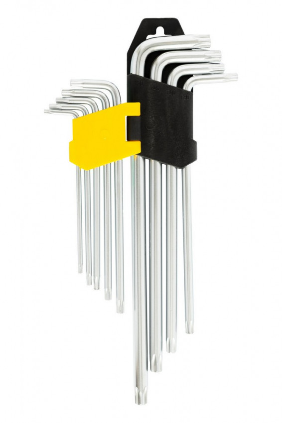 Ключі TORX MASTERTOOL набір 9 шт CrV довгі (Т10-Т50 90-227 мм) 75-0961-75-0961