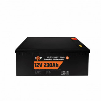 Акумулятор LP LiFePO4 12V - 230 Ah (Smart BMS 150А) з BT пластик для ДБЖ