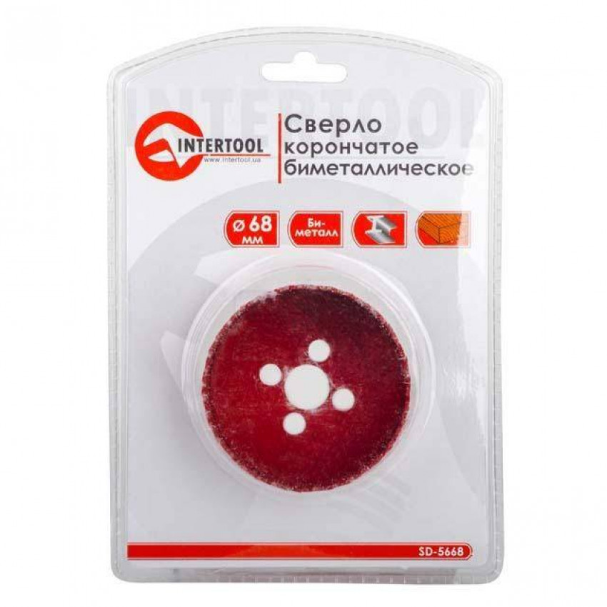 Свердло корончаcте біметалеве 68 мм INTERTOOL SD-5668-SD-5668