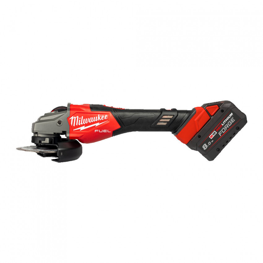 Шліфмашина кутова акумуляторна MILWAUKEE, M18 FHSAG125XB2-802X, Ø125мм (зарядний пристрій, 2акум. Х 8 Аг, HDкейс)-4933493416