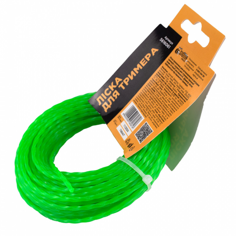 Лісочка для тримера кручений квадрат Ø3.0мм 15м Sigma (5616061)-5616061