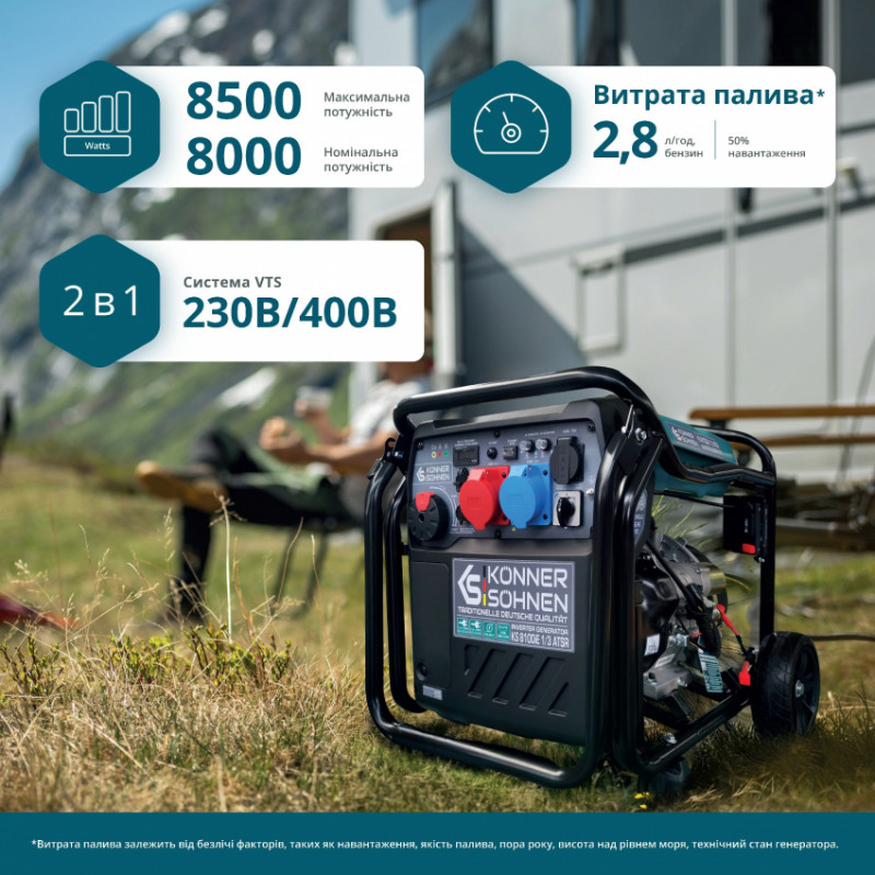 Інверторний генератор KS 8100iE 1/3 ATSR-KS 8100iE 1/3 ATSR