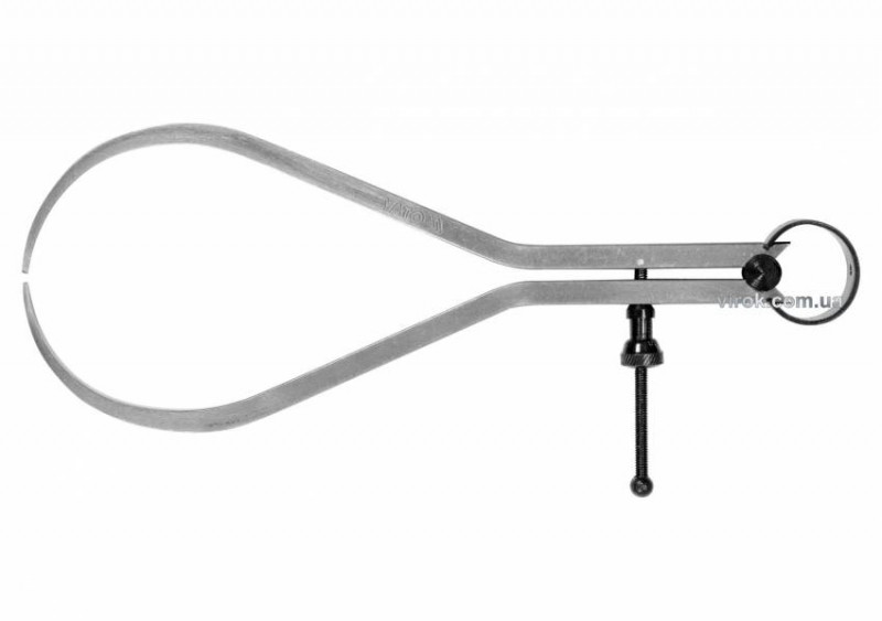 Кронциркуль для зовнішніх вимірів YATO : l= 200 мм, з гвинтовим фіксатором і на пружині-YT-72121