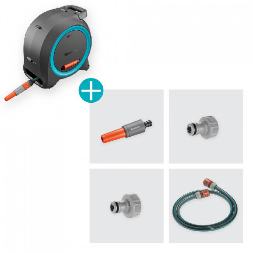 Котушка Gardena Dual Hose Box настінна та наземна 11 мм 25 м-18695-28.000.00