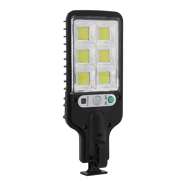 Світильник акумуляторний настінний 6 COB, вуличний, сонячна панель, датчик руху, ДК INTERTOOL LB-0115-LB-0115