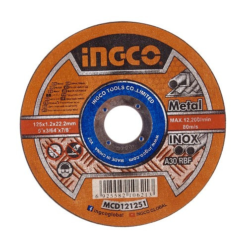 Відрізний диск металу 125×1,2×22,2 мм INGCO-MCD121251