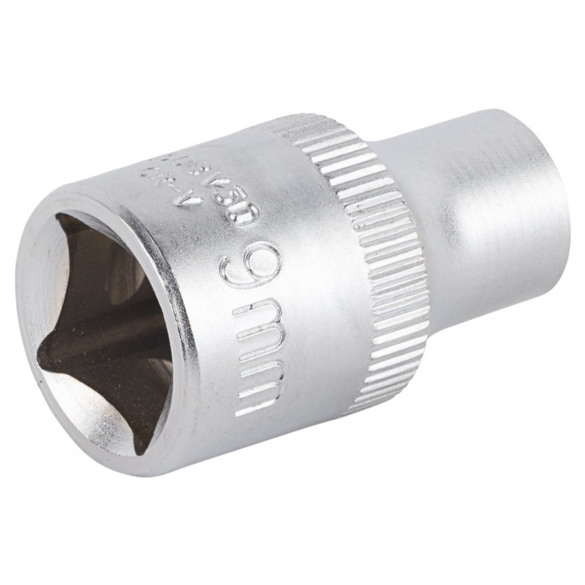 Насадка шестигранна коротка 1/2" 9мм CrV mid Sigma (6071091)-6071091