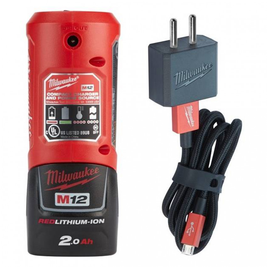 Зарядний пристрій MILWAUKEE, компактний M12 TC-4932459450