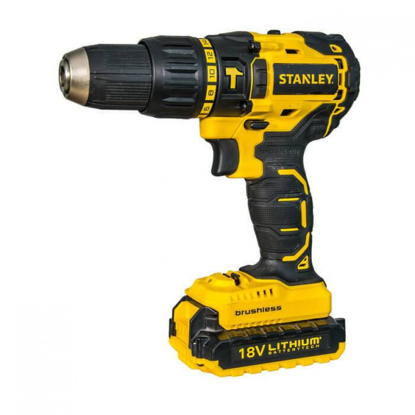 Дриль-шуруповерт акумуляторний безщітковий ударний STANLEY SBH20D2K-SBH20D2K