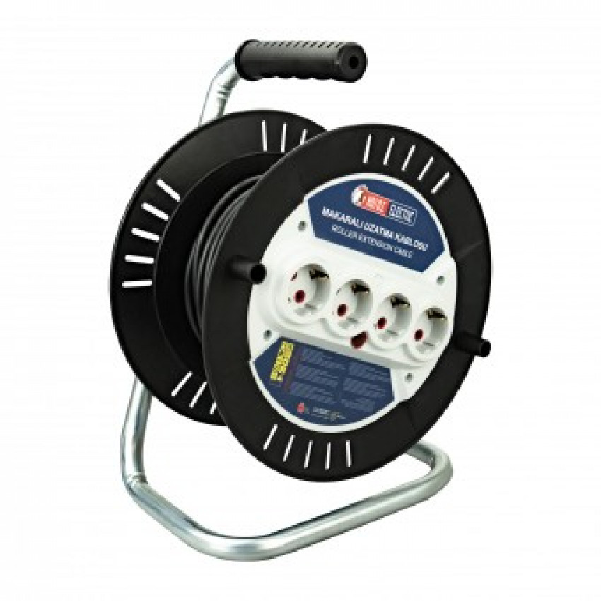 Подовжувач на котушці 30м/3*1.5 4 гн.з заз. 16А 250V/1-800-430-012