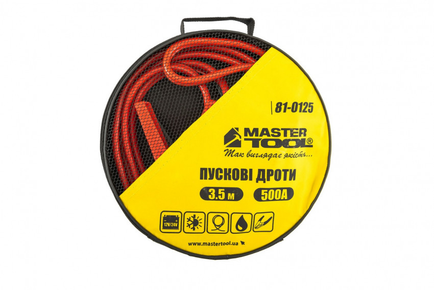 Дроти пускові MASTERTOOL 500 А 3.5 м 81-0125-81-0125