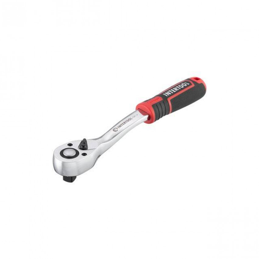 Рукоятка із храповим механізмом на 72 зуба 3/8" ., Cr-V STORM INTERTOOL ET-8002-ET-8002