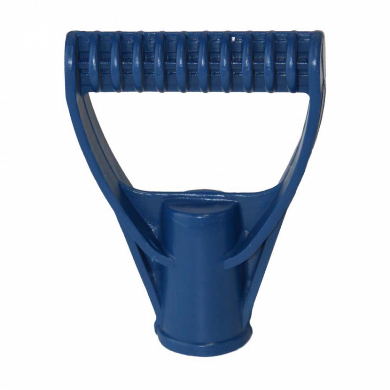 Лопата для снігу/зерна пластикова з оцинкованою планкою Strong 490×495мм з дерев'яним держаком (кольорова) GRAD (5046525)-5046525