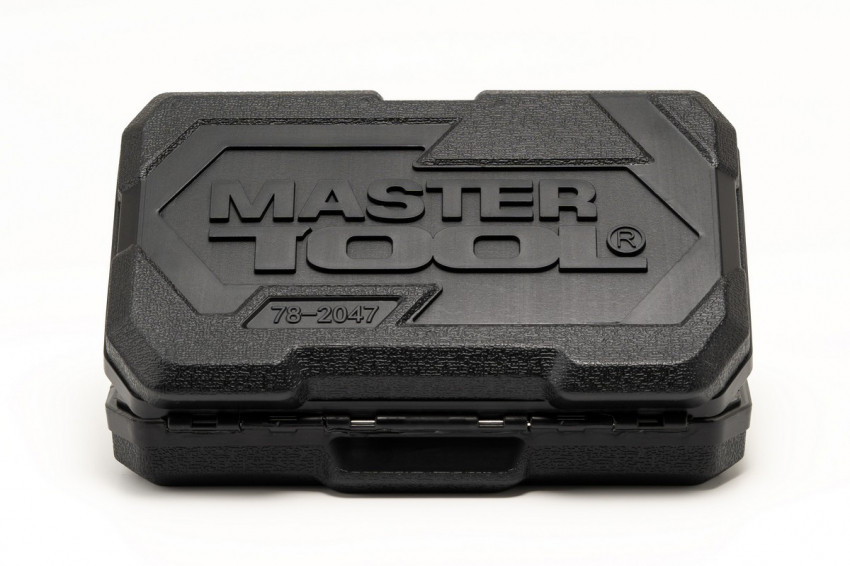 MasterTool Набір торцевих насадок PROFI CrV 1/4” 4-14 мм, тріскачка 72Т, 46 шт, кейс, Арт.: 78-2047-78-2047