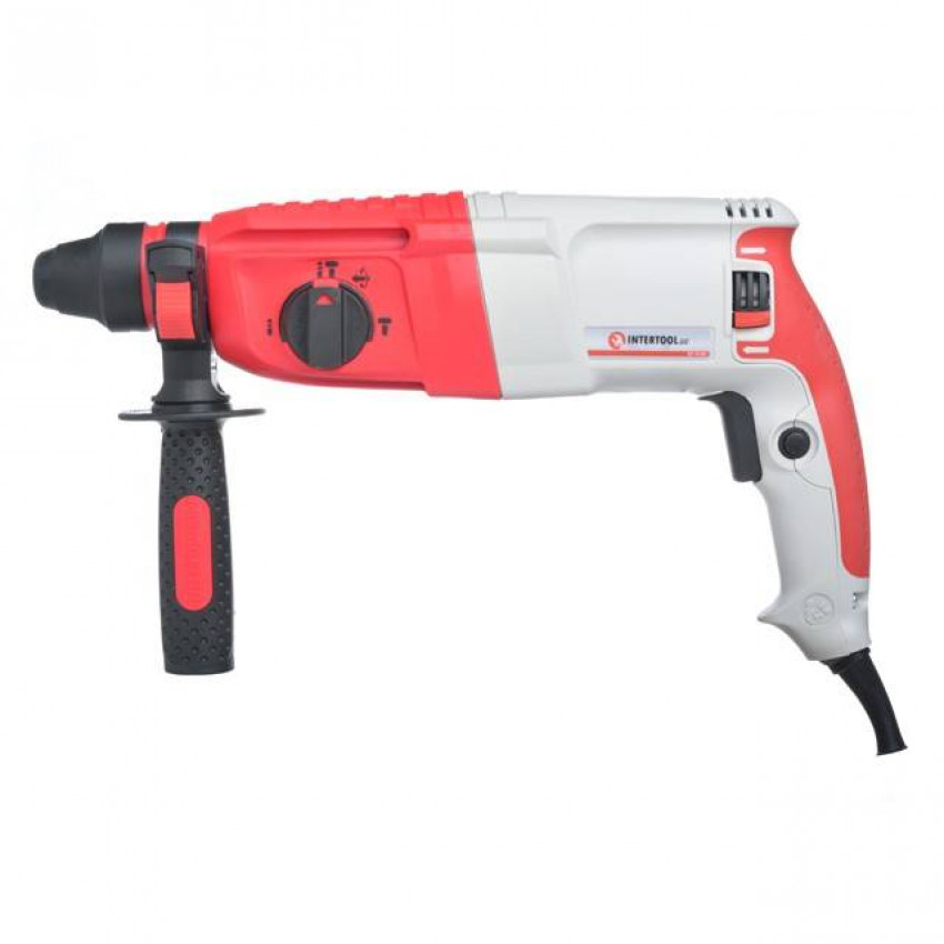 Перфоратор, 0,8 кВт, 3,2 Дж, 0-900 об/хв, 0-4400 уд/хв, 3 режими, SDS plus INTERTOOL DT-0180-DT-0180