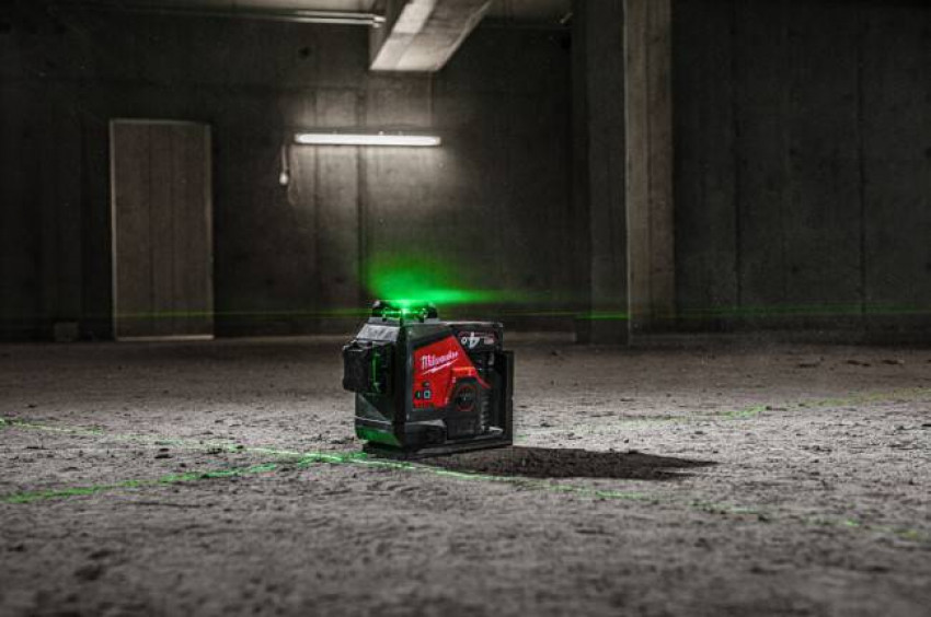 Лазерний 3D нівелір акумуляторний MILWAUKEE, M12 3PL-401C ( зарядний пристрій, 1акум.Х4Аг, кейс) (4933478102)-4933478102