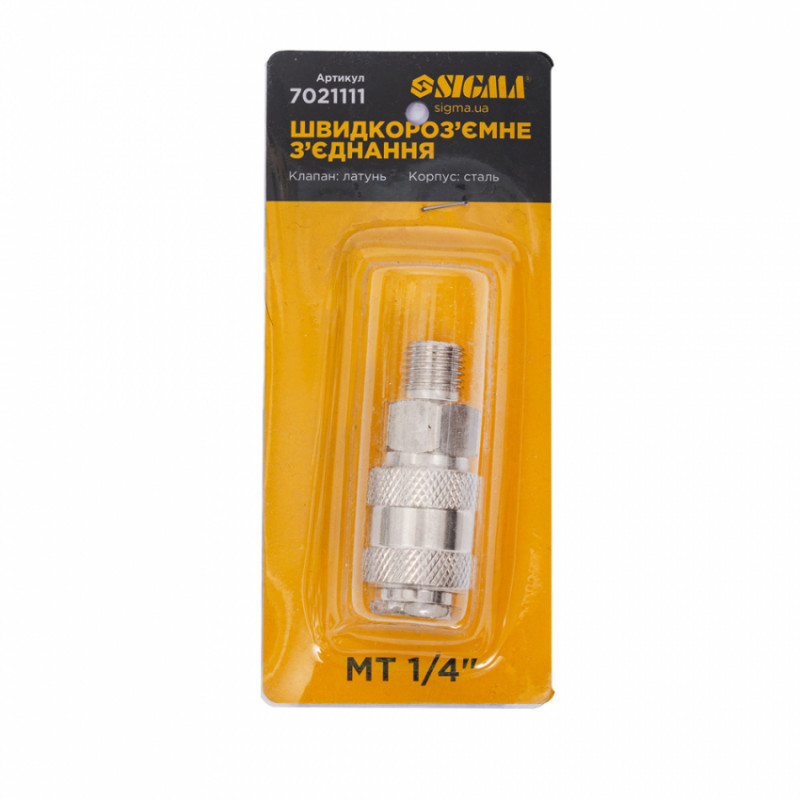 З'єднання швидкознімне із зовнішнім різьбленням 1/4" Sigma (7021111)-7021111