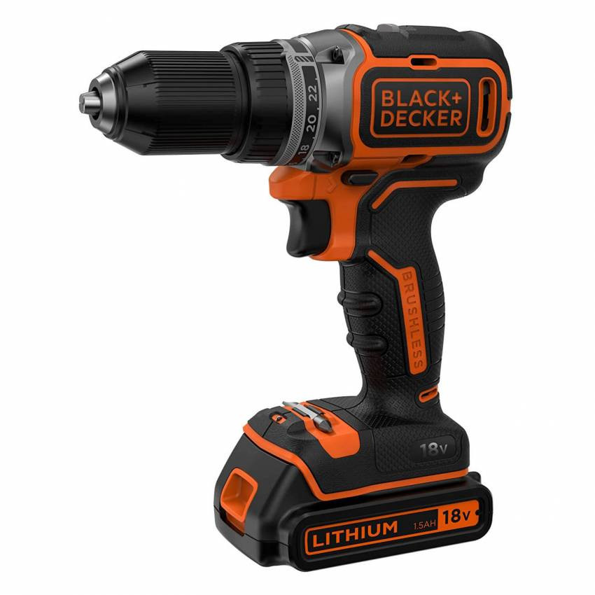 Дриль-шуруповерт акумуляторний безщітковий BLACK DECKER BL186KB-BL186KB