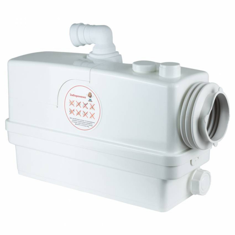 Станція каналізаційна 0.6кВт Hmax 8.5м Qmax 110л/хв 3 входи бічний вхід 90мм LEO 3.0 (776916)-776916
