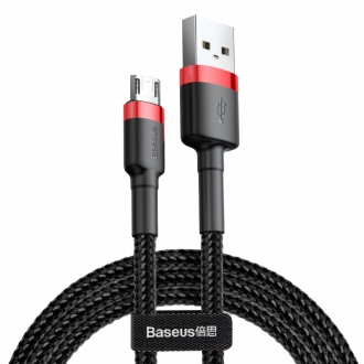 Кабель Baseus Cafule microUSB 1.5A 2M Чорний/Червоний (CAMKLF-C91)