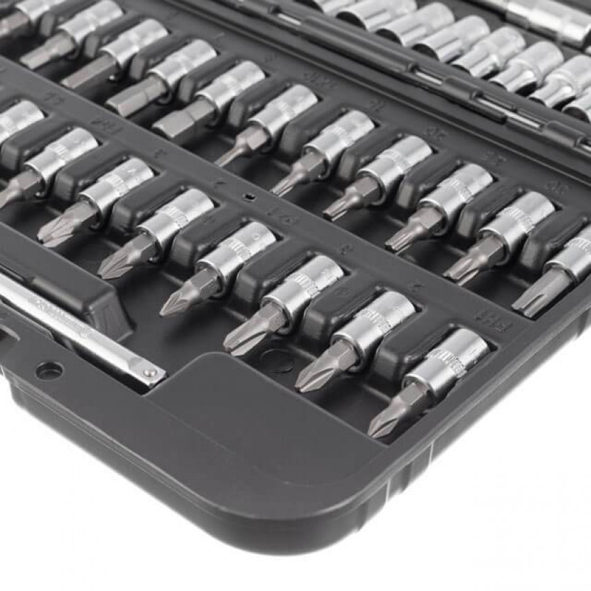 Набір інструментів 46 од., STORM, 1/4", Cr-V INTERTOOL ET-8046-ET-8046