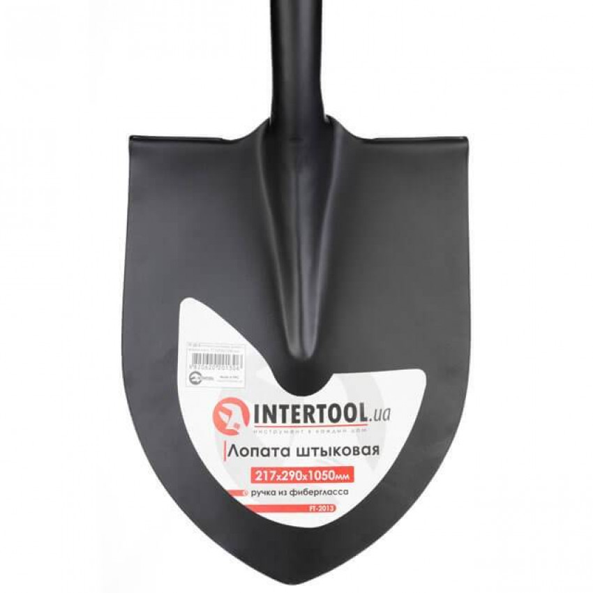 Лопата штикова, ручка з фібергласу, 217*290*1050 мм INTERTOOL FT-2013-FT-2013