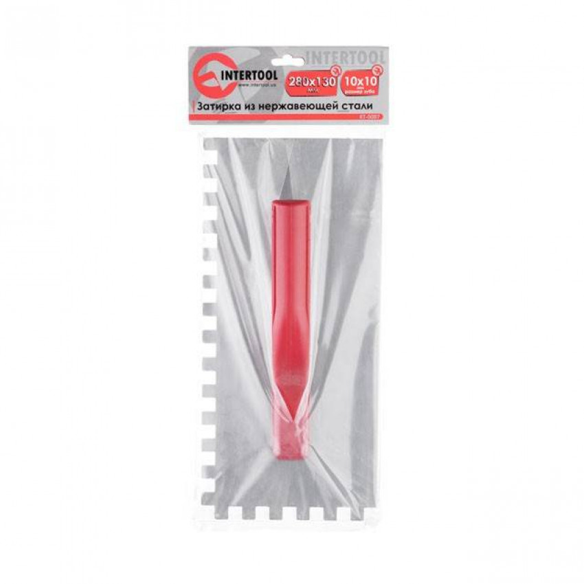 Тертка сталева оцинкована 280 * 130мм, 10 * 10мм INTERTOOL KT-0007-KT-0007