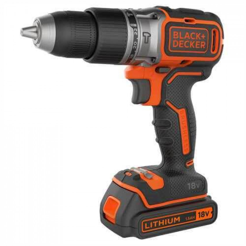 Дриль-шуруповерт акумуляторна безщіткова ударна BLACK DECKER BL188KB-BL188KB